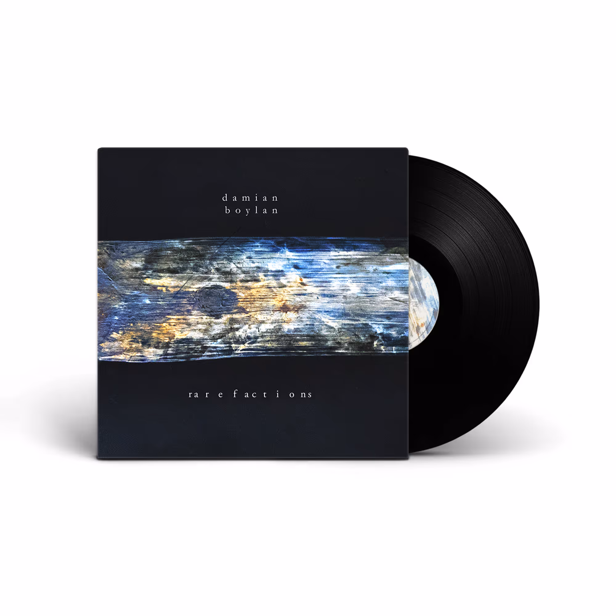 An LP vinyl record of Damian Boylan's album, Rarefactions